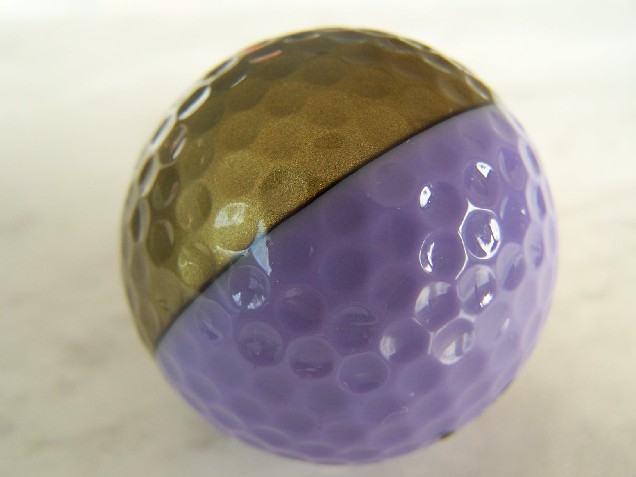 Collectible Ping golf ball two-tone display