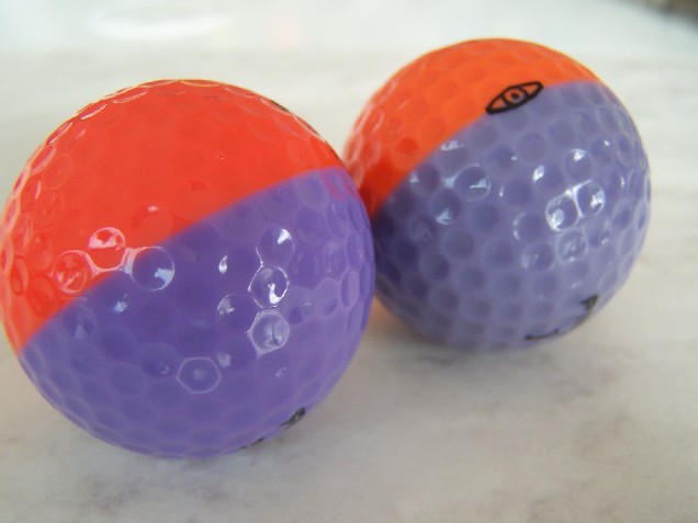 Two-color Ping golf ball collector specimen