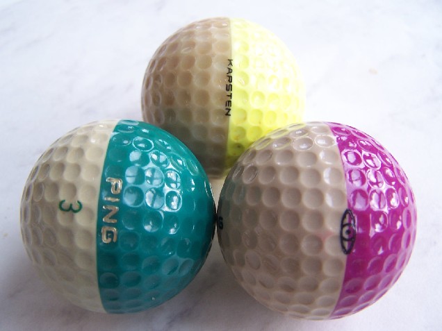 Ping golf ball two-color collector display